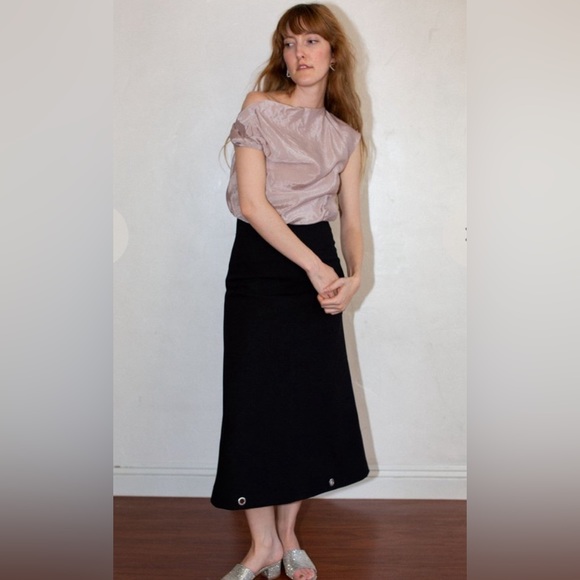 NEW PARIS GEORGIA Black EVERYDAY SKIRT - Picture 1 of 7